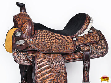Western Horse Saddle American Leather Ranch Roping Cowboy Hilason